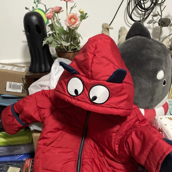 Wippette Baby Boy Hooded Snowsuit ~ Red ~ Size 3-6 months ~ NWT - Picture 5 of 6